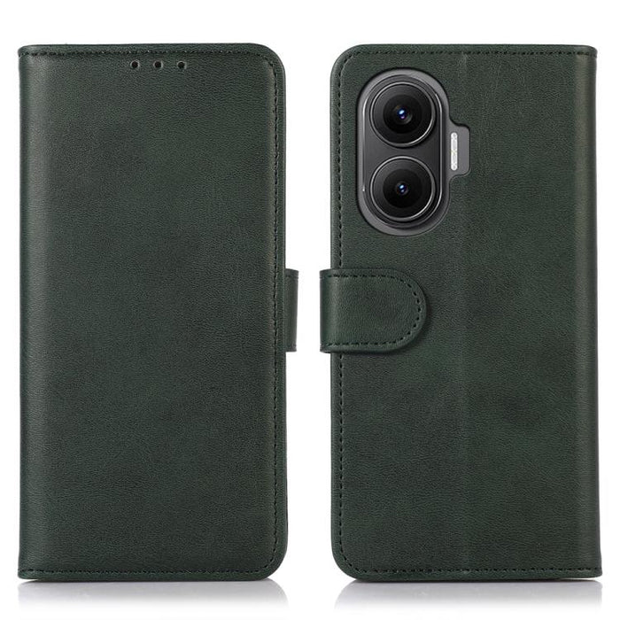 Funda para teléfono de cuero con textura de vaca, For Redmi 14C 4G, For Xiaomi Redmi 13 4G