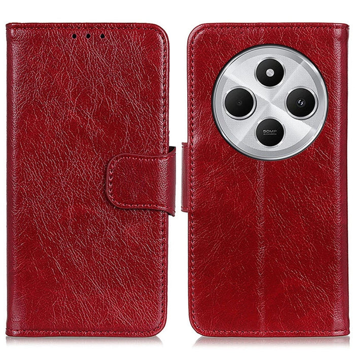 Funda para teléfono de cuero con tapa horizontal con textura de napa, For Redmi 14C 4G, For Xiaomi Redmi 13 4G