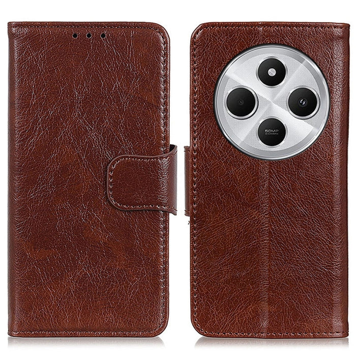 Funda para teléfono de cuero con tapa horizontal con textura de napa, For Redmi 14C 4G, For Xiaomi Redmi 13 4G
