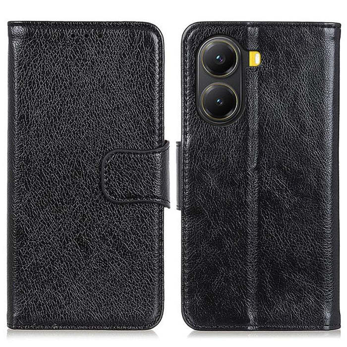 Funda para teléfono de cuero con tapa horizontal con textura de napa, For Redmi 14C 4G, For Xiaomi Redmi 13 4G
