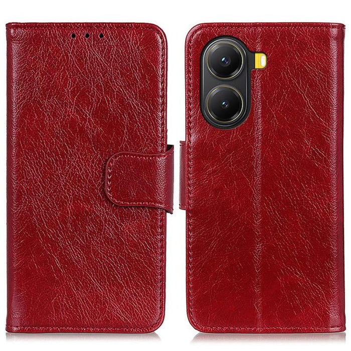 Funda para teléfono de cuero con tapa horizontal con textura de napa, For Redmi 14C 4G, For Xiaomi Redmi 13 4G