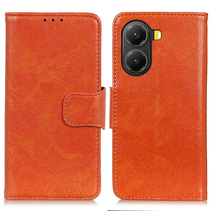 Funda para teléfono de cuero con tapa horizontal con textura de napa, For Redmi 14C 4G, For Xiaomi Redmi 13 4G
