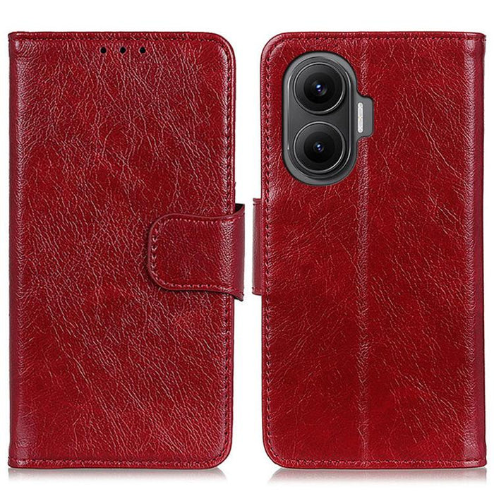 Funda para teléfono de cuero con tapa horizontal con textura de napa, For Redmi 14C 4G, For Xiaomi Redmi 13 4G