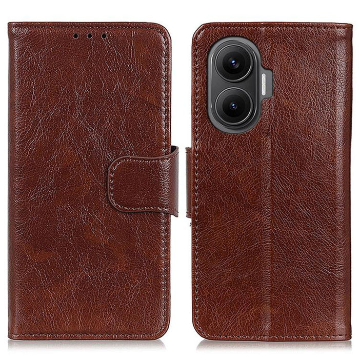 Funda para teléfono de cuero con tapa horizontal con textura de napa, For Redmi 14C 4G, For Xiaomi Redmi 13 4G