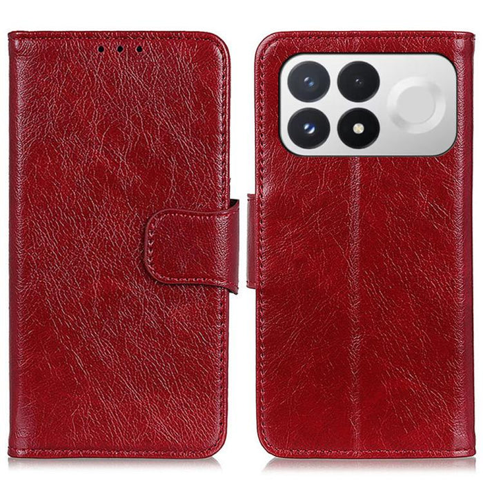 Funda para teléfono de cuero con tapa horizontal con textura de napa, For Redmi Note 17 4G Global 169.7mm, For Redmi Note 17 Pro+ 5G Global 163.4mm, For Redmi Note 17 Pro 5G Global 163.5mm, For Redmi K100 Pro Max/Poco F9 Ultra 5G                       ...