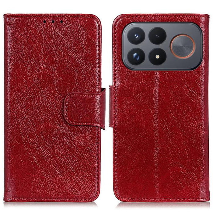 Funda para teléfono de cuero con tapa horizontal con textura de napa, For Redmi Note 17 4G Global 169.7mm, For Redmi Note 17 Pro+ 5G Global 163.4mm, For Redmi Note 17 Pro 5G Global 163.5mm, For Redmi K100 Pro Max/Poco F9 Ultra 5G                       ...