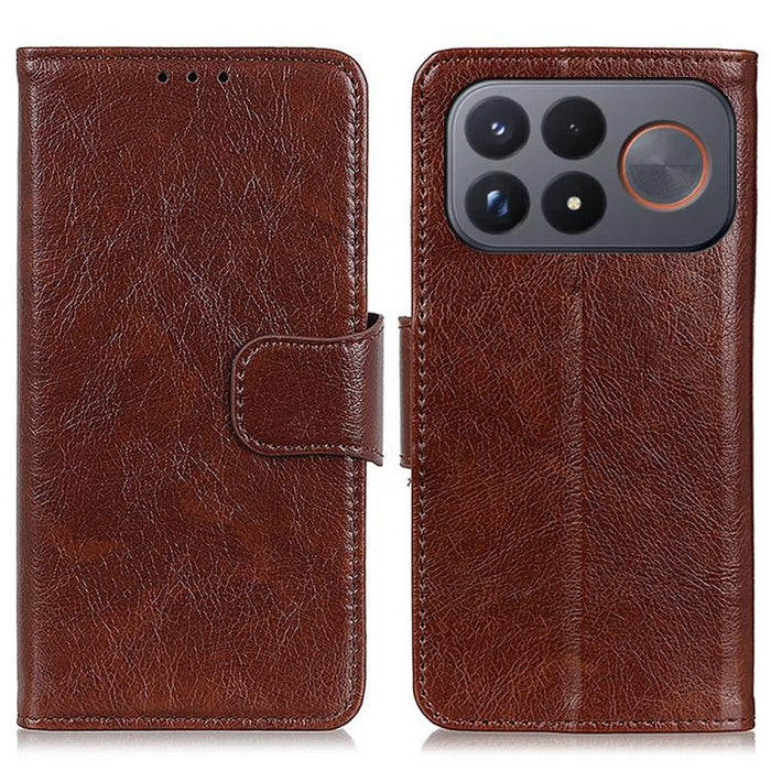 Funda para teléfono de cuero con tapa horizontal con textura de napa, For Redmi Note 17 4G Global 169.7mm, For Redmi Note 17 Pro+ 5G Global 163.4mm, For Redmi Note 17 Pro 5G Global 163.5mm, For Redmi K100 Pro Max/Poco F9 Ultra 5G                       ...