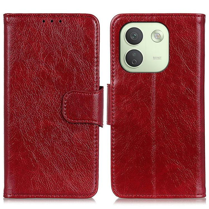 Funda para teléfono de cuero con tapa horizontal con textura de napa, For Redmi Note 17 4G Global 169.7mm, For Redmi Note 17 Pro+ 5G Global 163.4mm, For Redmi Note 17 Pro 5G Global 163.5mm, For Redmi K100 Pro Max/Poco F9 Ultra 5G                       ...