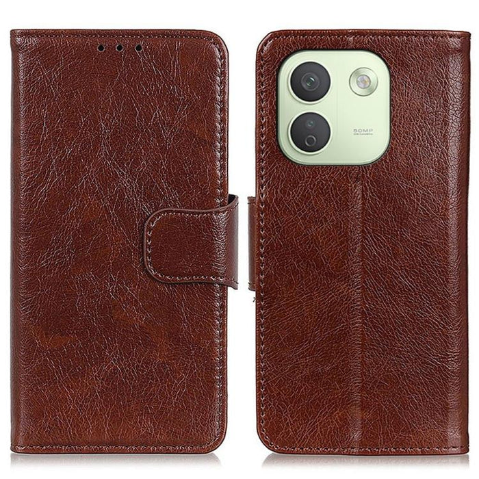 Funda para teléfono de cuero con tapa horizontal con textura de napa, For Redmi Note 17 4G Global 169.7mm, For Redmi Note 17 Pro+ 5G Global 163.4mm, For Redmi Note 17 Pro 5G Global 163.5mm, For Redmi K100 Pro Max/Poco F9 Ultra 5G                       ...