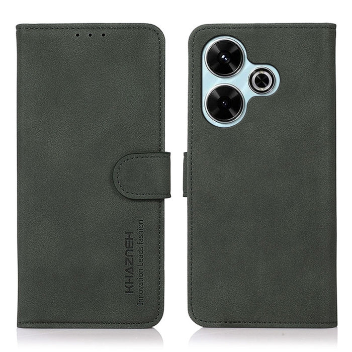 Funda para teléfono de cuero con textura mate KHAZNEH, For Redmi 14C 4G, For Xiaomi Redmi 13 4G