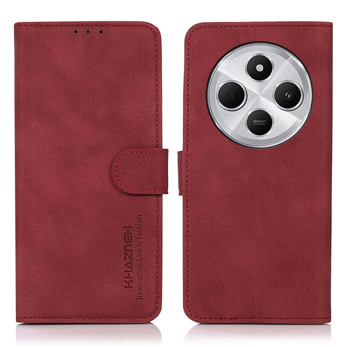 Funda para teléfono de cuero con textura mate KHAZNEH, For Redmi 14C 4G, For Xiaomi Redmi 13 4G