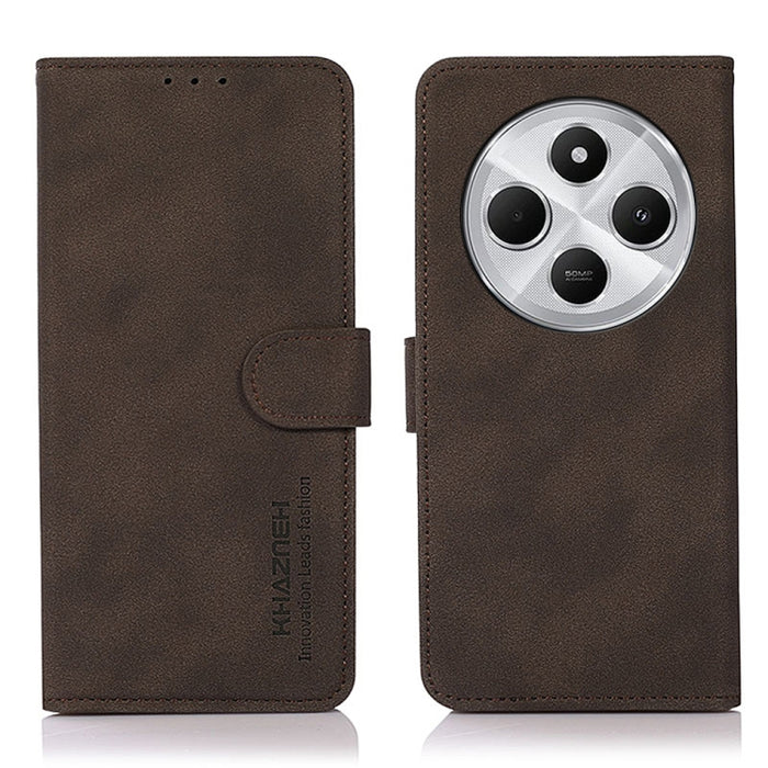Funda para teléfono de cuero con textura mate KHAZNEH, For Redmi 14C 4G, For Xiaomi Redmi 13 4G