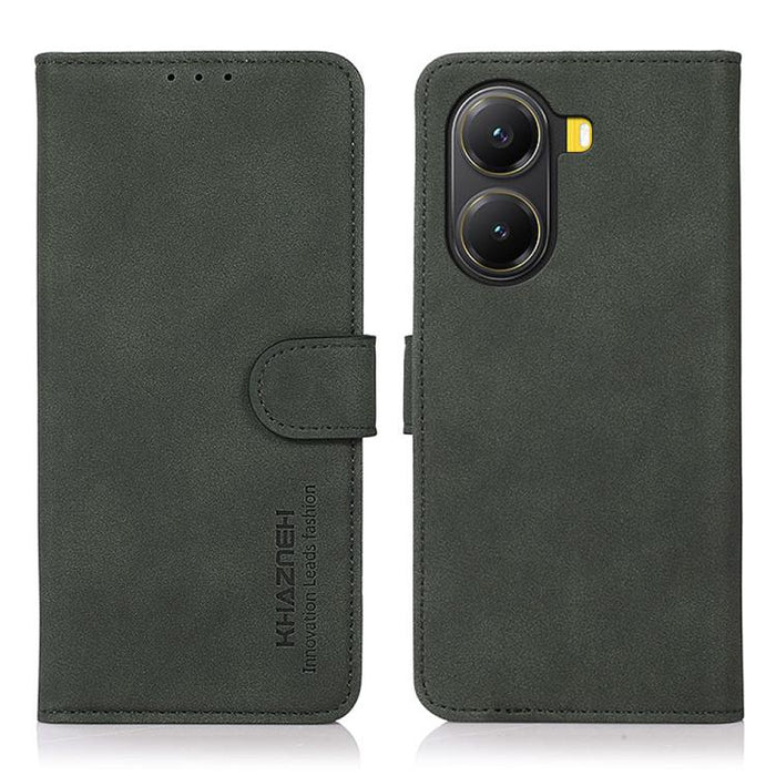 Funda para teléfono de cuero con textura mate KHAZNEH, For Redmi 14C 4G, For Xiaomi Redmi 13 4G