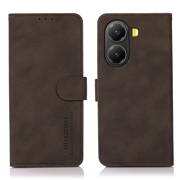 Funda para teléfono de cuero con textura mate KHAZNEH, For Redmi 14C 4G, For Xiaomi Redmi 13 4G