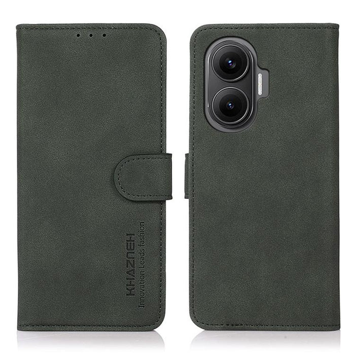 Funda para teléfono de cuero con textura mate KHAZNEH, For Redmi 14C 4G, For Xiaomi Redmi 13 4G