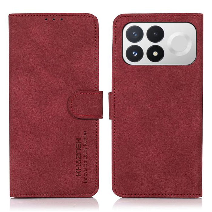 Funda para teléfono de cuero con textura mate KHAZNEH, For Redmi Note 17 Pro+ 5G Global 163.4mm, For Redmi Note 17 Pro 5G Global 163.5mm, For Redmi Note 17 4G Global 169.7mm, For Redmi K100 Pro Max/Poco F9 Ultra 5G, For Redmi K100 Pro 5G/Poco F9 Pro 5G...