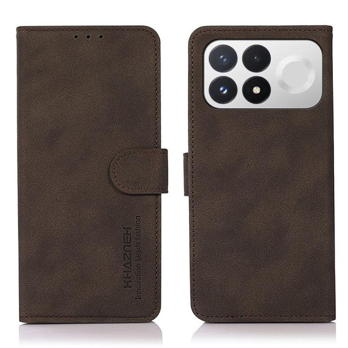 Funda para teléfono de cuero con textura mate KHAZNEH, For Redmi Note 17 Pro+ 5G Global 163.4mm, For Redmi Note 17 Pro 5G Global 163.5mm, For Redmi Note 17 4G Global 169.7mm, For Redmi K100 Pro Max/Poco F9 Ultra 5G, For Redmi K100 Pro 5G/Poco F9 Pro 5G...