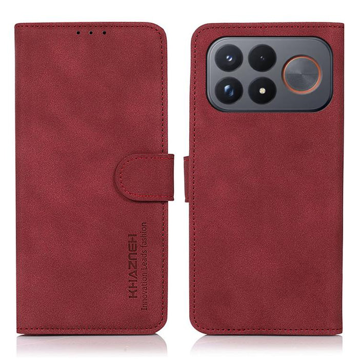 Funda para teléfono de cuero con textura mate KHAZNEH, For Redmi Note 17 Pro+ 5G Global 163.4mm, For Redmi Note 17 Pro 5G Global 163.5mm, For Redmi Note 17 4G Global 169.7mm, For Redmi K100 Pro Max/Poco F9 Ultra 5G, For Redmi K100 Pro 5G/Poco F9 Pro 5G...