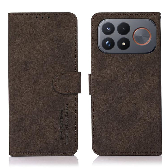 Funda para teléfono de cuero con textura mate KHAZNEH, For Redmi Note 17 Pro+ 5G Global 163.4mm, For Redmi Note 17 Pro 5G Global 163.5mm, For Redmi Note 17 4G Global 169.7mm, For Redmi K100 Pro Max/Poco F9 Ultra 5G, For Redmi K100 Pro 5G/Poco F9 Pro 5G...