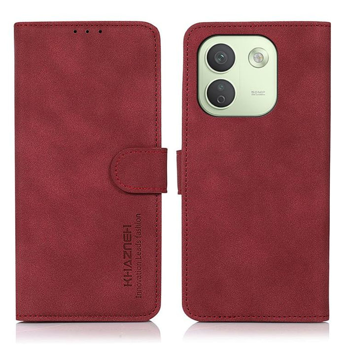 Funda para teléfono de cuero con textura mate KHAZNEH, For Redmi Note 17 Pro+ 5G Global 163.4mm, For Redmi Note 17 Pro 5G Global 163.5mm, For Redmi Note 17 4G Global 169.7mm, For Redmi K100 Pro Max/Poco F9 Ultra 5G, For Redmi K100 Pro 5G/Poco F9 Pro 5G...