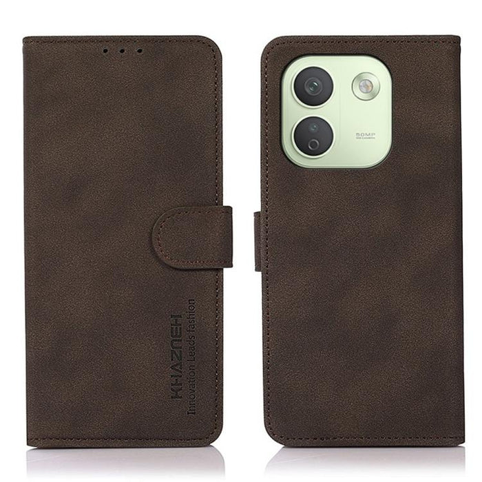 Funda para teléfono de cuero con textura mate KHAZNEH, For Redmi Note 17 Pro+ 5G Global 163.4mm, For Redmi Note 17 Pro 5G Global 163.5mm, For Redmi Note 17 4G Global 169.7mm, For Redmi K100 Pro Max/Poco F9 Ultra 5G, For Redmi K100 Pro 5G/Poco F9 Pro 5G...