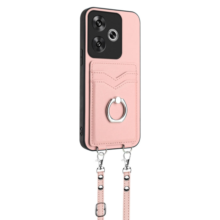 Estuche para teléfono con tarjetero y anillo de cuerda cruzada R20, For Xiaomi Redmi Turbo 3, For Xiaomi Redmi A3 4G Global, For Xiaomi Redmi Note 13 Pro 4G Global, For Xiaomi Redmi Note 13 4G Global, For Xiaomi Redmi 13C 5G / 13R                      ...