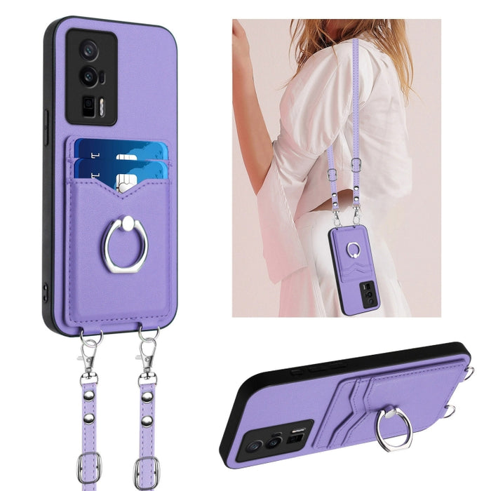 Estuche para teléfono con tarjetero y anillo de cuerda cruzada R20, For Xiaomi Redmi Turbo 3, For Xiaomi Redmi A3 4G Global, For Xiaomi Redmi Note 13 Pro 4G Global, For Xiaomi Redmi Note 13 4G Global, For Xiaomi Redmi 13C 5G / 13R                      ...
