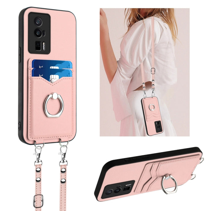 Estuche para teléfono con tarjetero y anillo de cuerda cruzada R20, For Xiaomi Redmi Turbo 3, For Xiaomi Redmi A3 4G Global, For Xiaomi Redmi Note 13 Pro 4G Global, For Xiaomi Redmi Note 13 4G Global, For Xiaomi Redmi 13C 5G / 13R                      ...