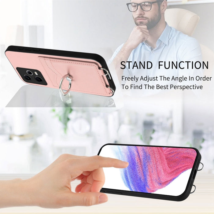 Estuche para teléfono con tarjetero y anillo de cuerda cruzada R20, For Xiaomi Redmi Note 12 Pro 5G, For Xiaomi Redmi Note 12 Pro Speed, For Xiaomi Redmi Note 12 5G Global, For Xiaomi Redmi 12C / 11A, For Xiaomi Redmi 10C