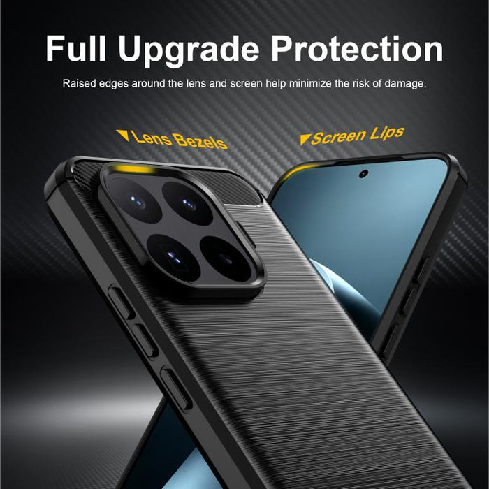 Caja de teléfono de TPU de fibra de carbono con textura cepillada, For Xiaomi 17T Pro 5G, For Xiaomi 17T 5G, For Xiaomi Poco X8 Pro Max 5G, For Xiaomi Poco X8 Pro 5G, For Xiaomi 17 Ultra, For Xiaomi 17 Pro Max, For Xiaomi 17 Pro, For Xiaomi 17         ...