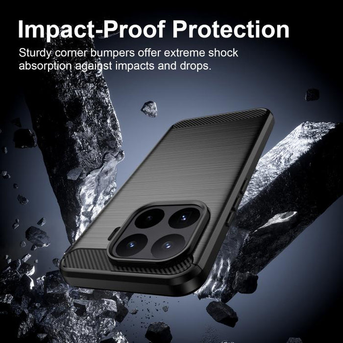 Caja de teléfono de TPU de fibra de carbono con textura cepillada, For Xiaomi 17T Pro 5G, For Xiaomi 17T 5G, For Xiaomi Poco X8 Pro Max 5G, For Xiaomi Poco X8 Pro 5G, For Xiaomi 17 Ultra, For Xiaomi 17 Pro Max, For Xiaomi 17 Pro, For Xiaomi 17         ...