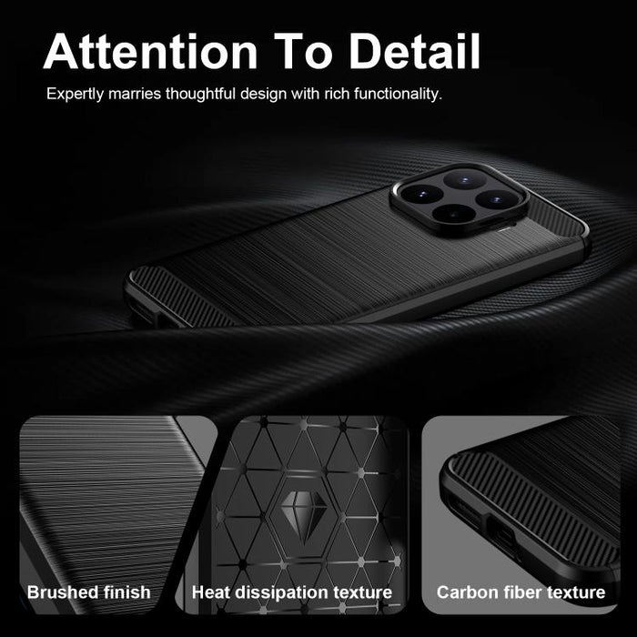 Caja de teléfono de TPU de fibra de carbono con textura cepillada, For Xiaomi 17T Pro 5G, For Xiaomi 17T 5G, For Xiaomi Poco X8 Pro Max 5G, For Xiaomi Poco X8 Pro 5G, For Xiaomi 17 Ultra, For Xiaomi 17 Pro Max, For Xiaomi 17 Pro, For Xiaomi 17         ...