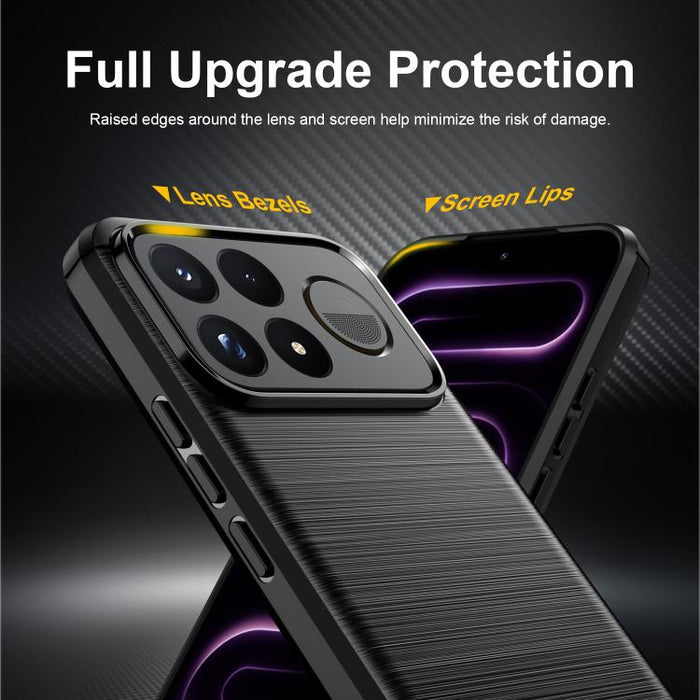 Caja de teléfono de TPU de fibra de carbono con textura cepillada, For Xiaomi 17T Pro 5G, For Xiaomi 17T 5G, For Xiaomi Poco X8 Pro Max 5G, For Xiaomi Poco X8 Pro 5G, For Xiaomi 17 Ultra, For Xiaomi 17 Pro Max, For Xiaomi 17 Pro, For Xiaomi 17         ...