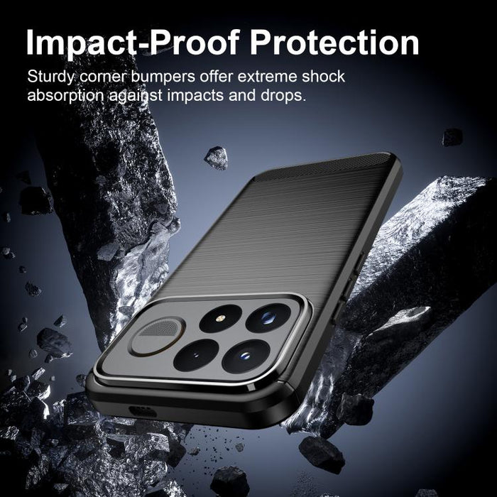 Caja de teléfono de TPU de fibra de carbono con textura cepillada, For Xiaomi 17T Pro 5G, For Xiaomi 17T 5G, For Xiaomi Poco X8 Pro Max 5G, For Xiaomi Poco X8 Pro 5G, For Xiaomi 17 Ultra, For Xiaomi 17 Pro Max, For Xiaomi 17 Pro, For Xiaomi 17         ...
