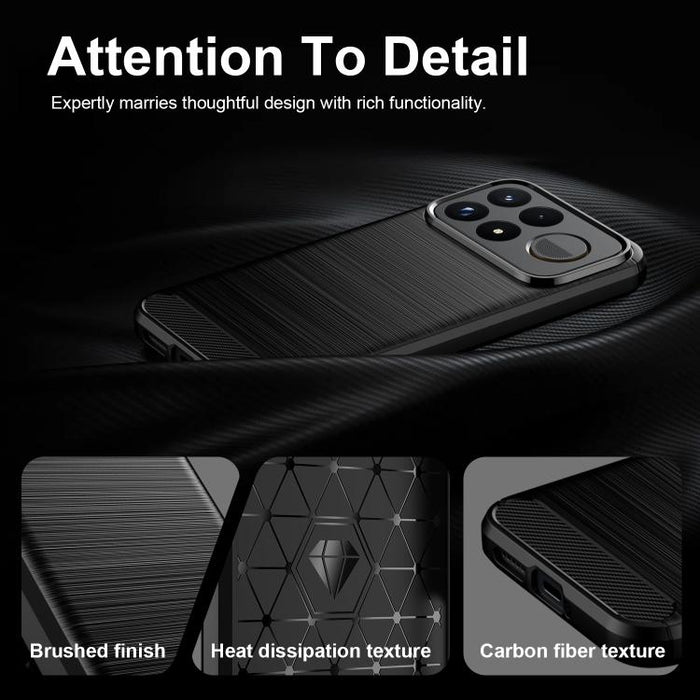 Caja de teléfono de TPU de fibra de carbono con textura cepillada, For Xiaomi 17T Pro 5G, For Xiaomi 17T 5G, For Xiaomi Poco X8 Pro Max 5G, For Xiaomi Poco X8 Pro 5G, For Xiaomi 17 Ultra, For Xiaomi 17 Pro Max, For Xiaomi 17 Pro, For Xiaomi 17         ...