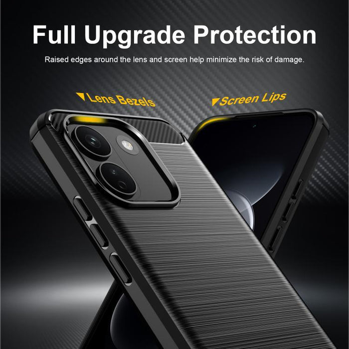 Caja de teléfono de TPU de fibra de carbono con textura cepillada, For Xiaomi 17T Pro 5G, For Xiaomi 17T 5G, For Xiaomi Poco X8 Pro Max 5G, For Xiaomi Poco X8 Pro 5G, For Xiaomi 17 Ultra, For Xiaomi 17 Pro Max, For Xiaomi 17 Pro, For Xiaomi 17         ...
