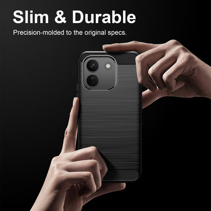 Caja de teléfono de TPU de fibra de carbono con textura cepillada, For Xiaomi 17T Pro 5G, For Xiaomi 17T 5G, For Xiaomi Poco X8 Pro Max 5G, For Xiaomi Poco X8 Pro 5G, For Xiaomi 17 Ultra, For Xiaomi 17 Pro Max, For Xiaomi 17 Pro, For Xiaomi 17         ...