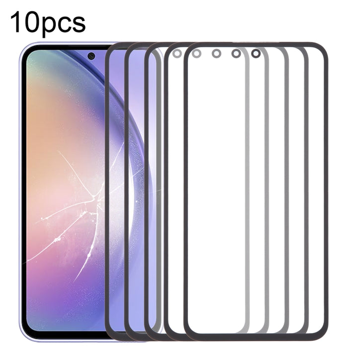 Lente de cristal exterior de pantalla frontal de 10 piezas con adhesivo ópticamente transparente OCA