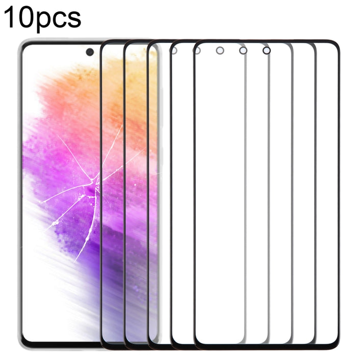 Lente de cristal exterior de pantalla frontal de 10 piezas con adhesivo ópticamente transparente OCA