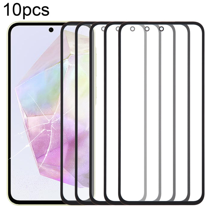 Lente de cristal exterior de pantalla frontal de 10 piezas con adhesivo ópticamente transparente OCA
