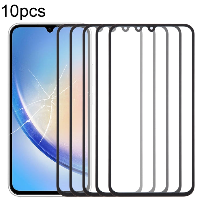 Lente de cristal exterior de pantalla frontal de 10 piezas con adhesivo ópticamente transparente OCA