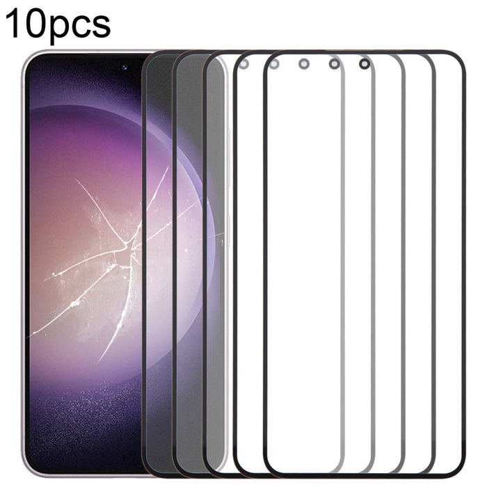 Lente de cristal exterior de pantalla frontal de 10 piezas con adhesivo ópticamente transparente OCA