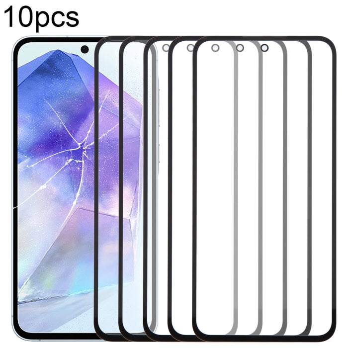 Lente de cristal exterior de pantalla frontal de 10 piezas con adhesivo ópticamente transparente OCA