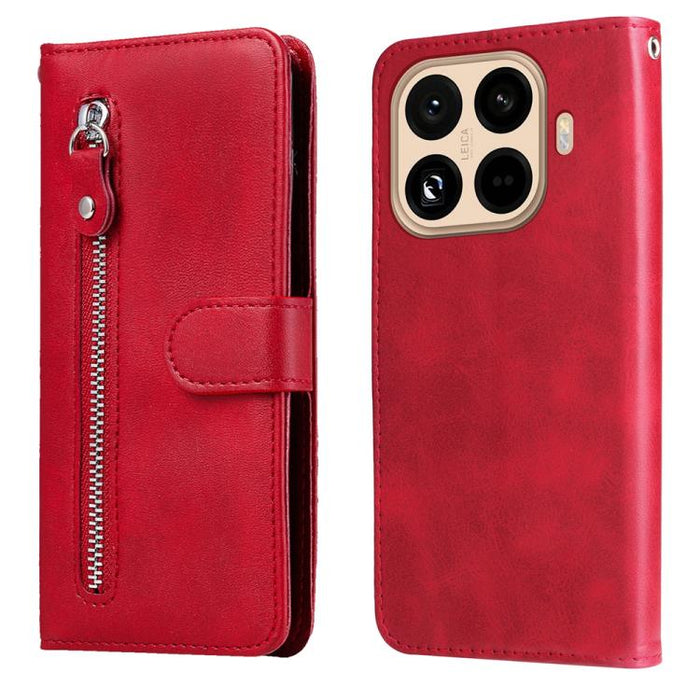 Funda para teléfono de cuero con cremallera y textura de becerro a la moda, For Xiaomi 17 Max 5G, For Xiaomi 17T Pro 5G, For Xiaomi 17T 5G, For Xiaomi 17 Ultra, For Xiaomi 17 Pro Max, For Xiaomi 17 Pro, For Xiaomi 17, For Xiaomi Poco M7 4G 169mm       ...
