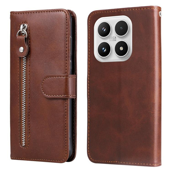 Funda para teléfono de cuero con cremallera y textura de becerro a la moda, For Xiaomi 17 Max 5G, For Xiaomi 17T Pro 5G, For Xiaomi 17T 5G, For Xiaomi 17 Ultra, For Xiaomi 17 Pro Max, For Xiaomi 17 Pro, For Xiaomi 17, For Xiaomi Poco M7 4G 169mm       ...