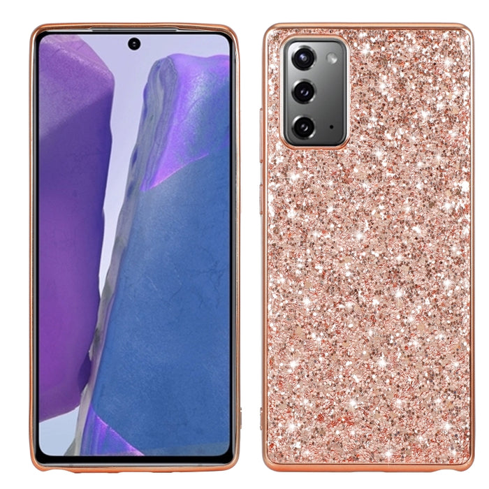 Estuche protector de TPU a prueba de golpes con polvo de brillo, For Xiaomi Redmi Note 9 / 10X 4G, For Xiaomi Note 10 Lite, For Samsung Galaxy Note 20, For Samsung Galaxy A21s, For Samsung Galaxy A41, For Samsung Galaxy A51 5G