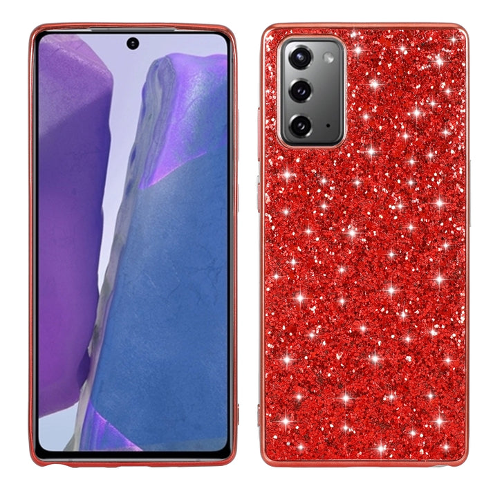 Estuche protector de TPU a prueba de golpes con polvo de brillo, For Xiaomi Redmi Note 9 / 10X 4G, For Xiaomi Note 10 Lite, For Samsung Galaxy Note 20, For Samsung Galaxy A21s, For Samsung Galaxy A41, For Samsung Galaxy A51 5G
