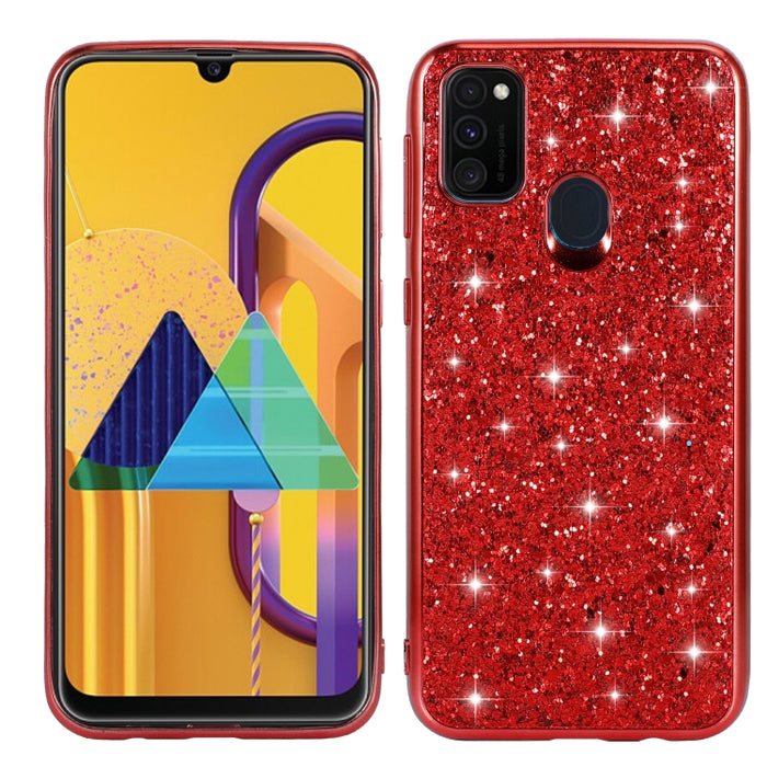 Estuche protector de TPU a prueba de golpes con polvo de brillo, For Xiaomi Redmi Note 9 / 10X 4G, For Xiaomi Note 10 Lite, For Samsung Galaxy Note 20, For Samsung Galaxy A21s, For Samsung Galaxy A41, For Samsung Galaxy A51 5G