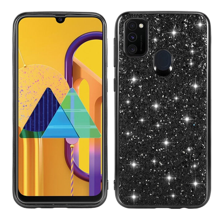 Estuche protector de TPU a prueba de golpes con polvo de brillo, For Xiaomi Redmi Note 9 / 10X 4G, For Xiaomi Note 10 Lite, For Samsung Galaxy Note 20, For Samsung Galaxy A21s, For Samsung Galaxy A41, For Samsung Galaxy A51 5G