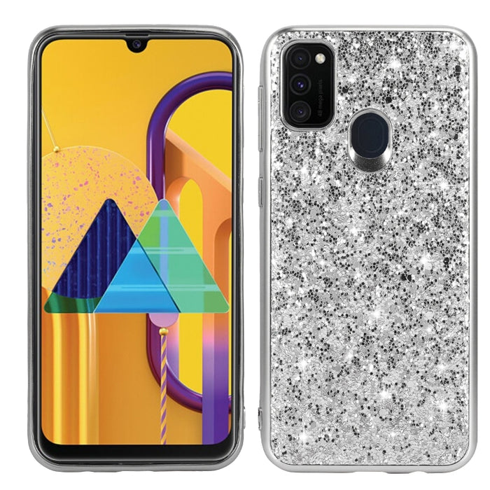 Estuche protector de TPU a prueba de golpes con polvo de brillo, For Xiaomi Redmi Note 9 / 10X 4G, For Xiaomi Note 10 Lite, For Samsung Galaxy Note 20, For Samsung Galaxy A21s, For Samsung Galaxy A41, For Samsung Galaxy A51 5G